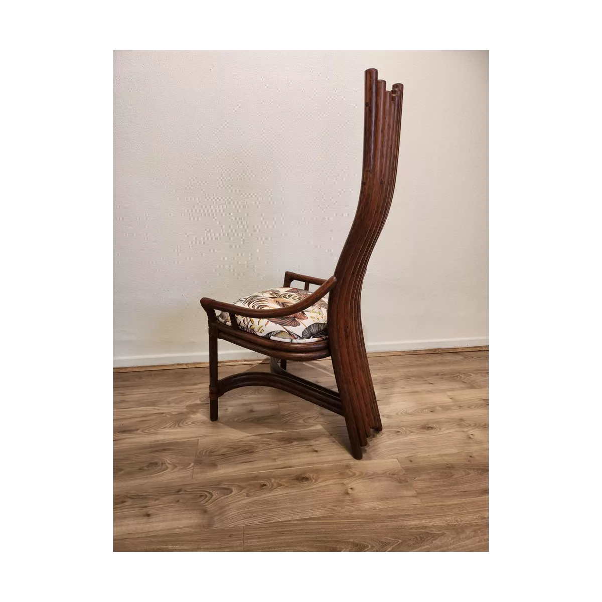 Chaise Design Rotin Acajou
