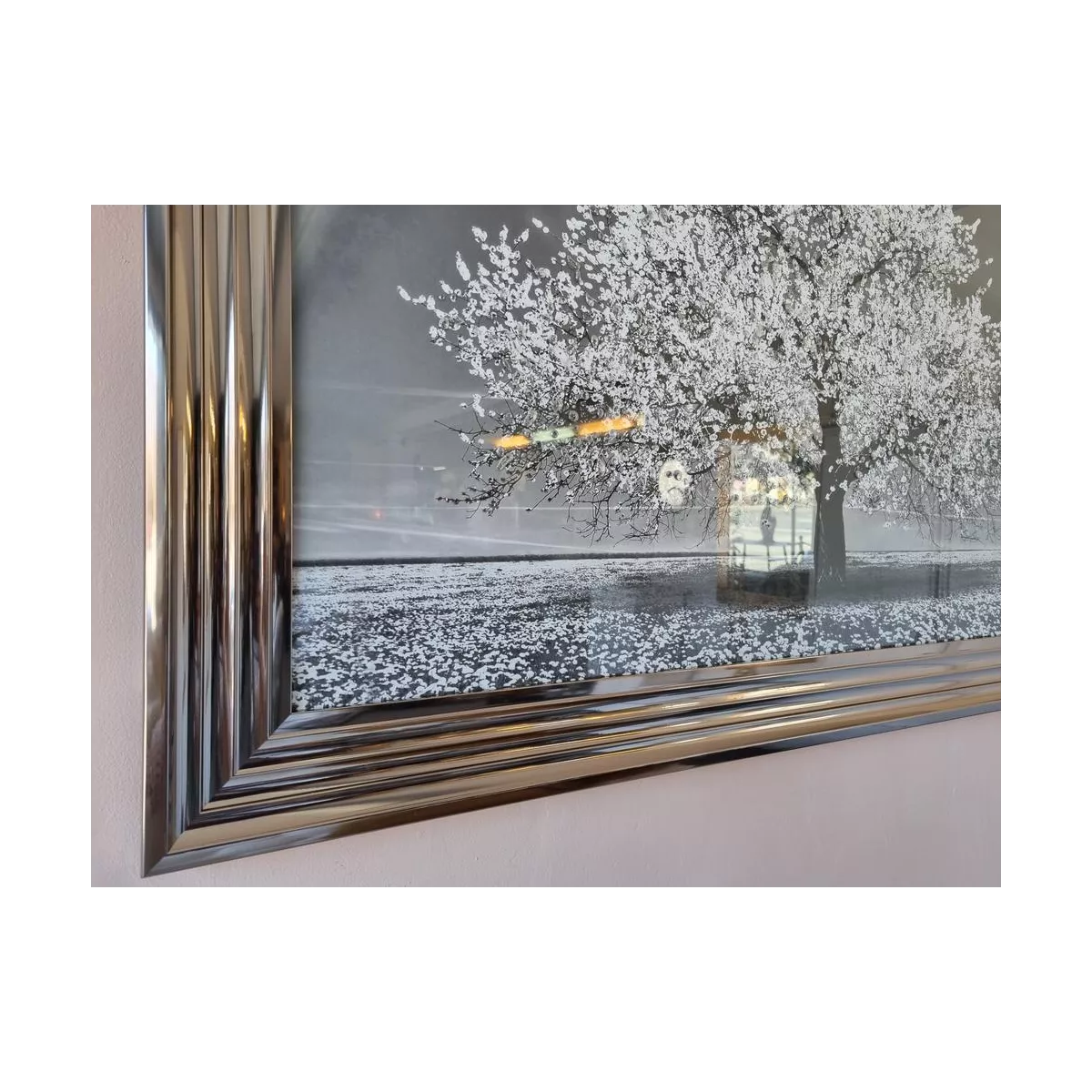 Tableau Arbre Blanc liquide gel 116 x 76