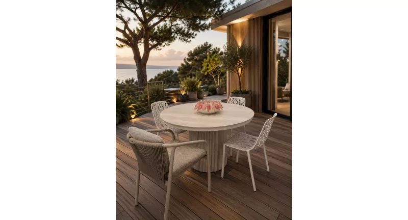 Nouvelle implantation : Table Lima et fauteuil