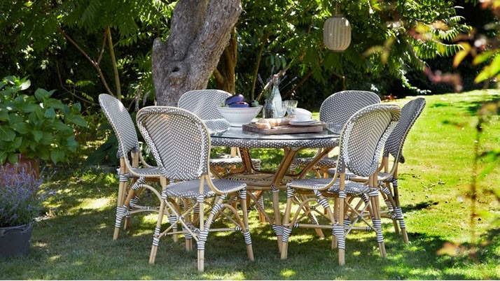 Chaise Vintage Rotin et Rilsan