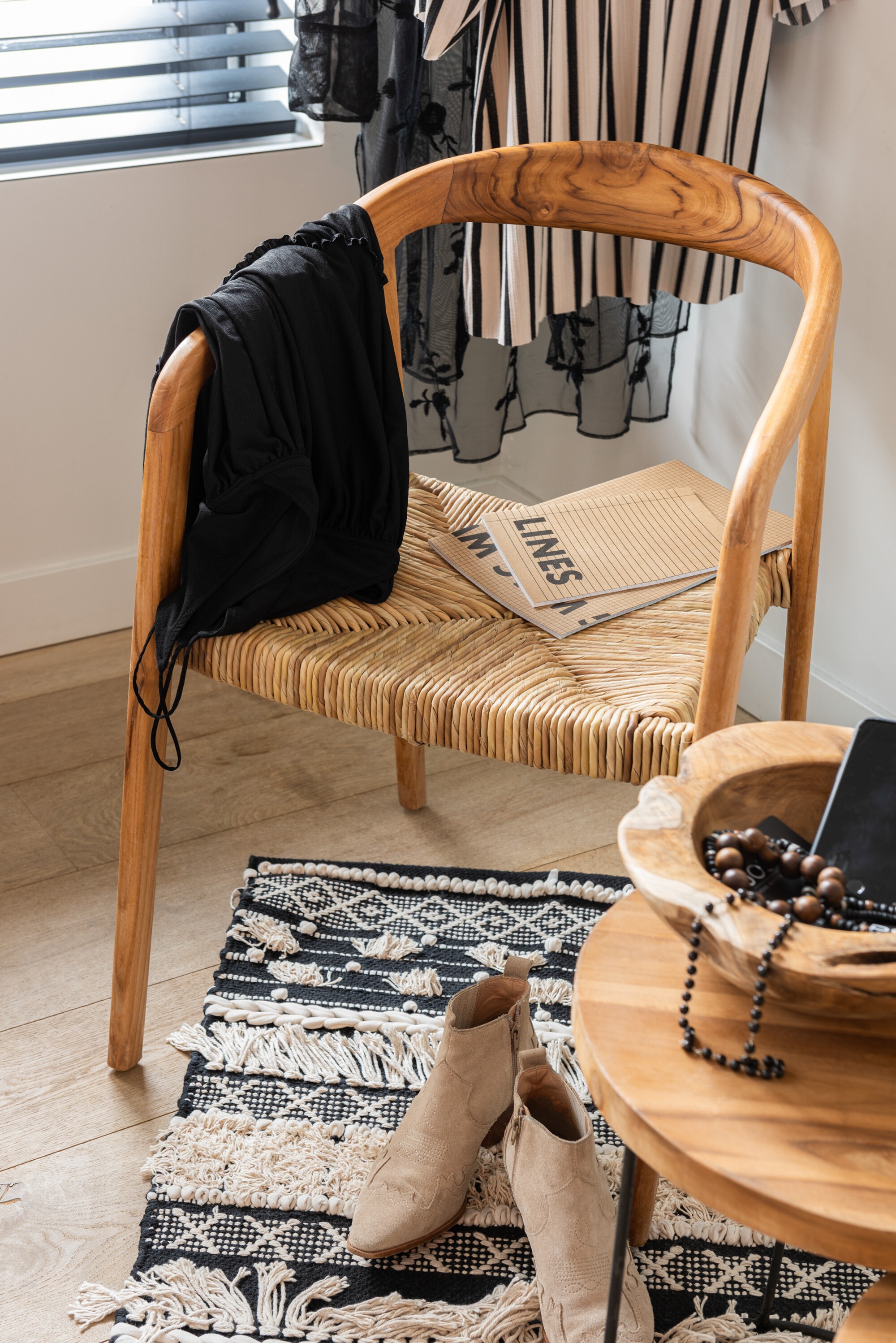 Nouveauté : Fauteuil Teck et Paille