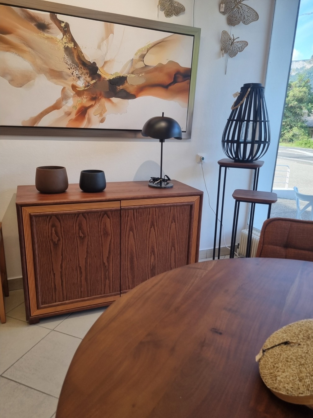 Nouvelle Implantation : Bahut Sendai 2 portes Acajou/Cobre