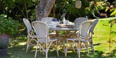 Chaise Vintage Rotin et Rilsan