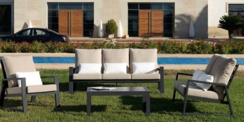 Mobilier Extérieur : Un Haut dossier en Aluminium Anthracite